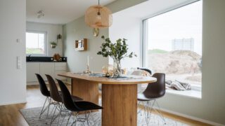 Essbereich Musterhaus großes Fenster