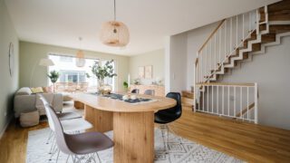 Musterhaus mir farbigen Wänden