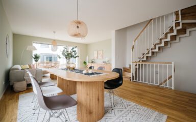 Musterhaus mir farbigen Wänden