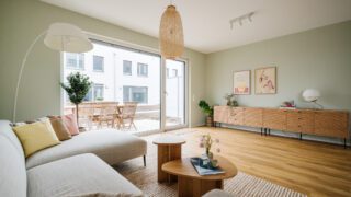 Wohnbereich Musterhaus Home Staging Wandfarbe